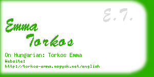 emma torkos business card